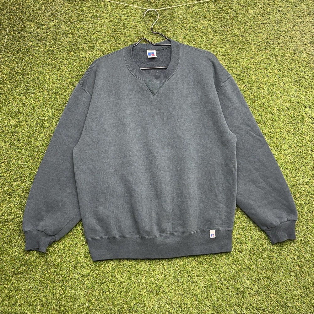 Vintage 90s Russell Athletic Sweatshirt Mens Large Green Crewneck Made in USA